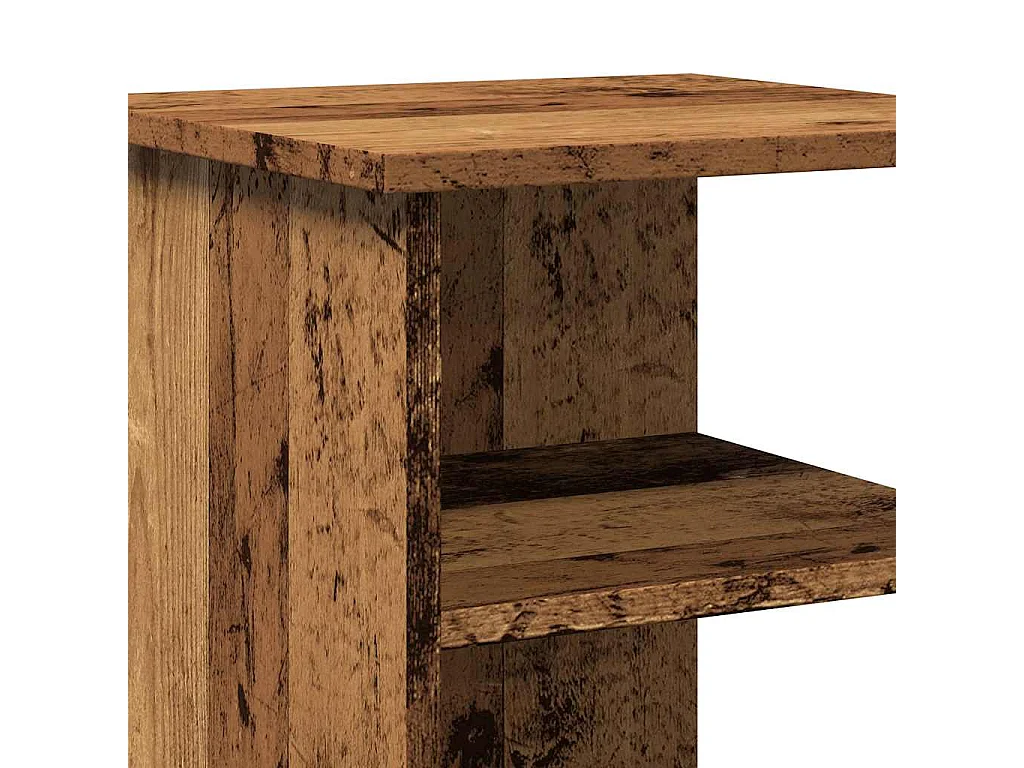 Dressoir 35x35x55 cm bewerkt hout oud houtkleurig