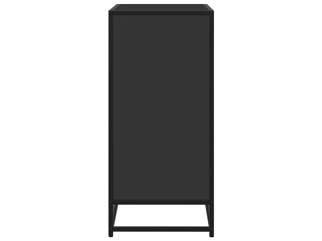 Credenza Rovere Nera 68x35x76 cm in Legno Multistrato