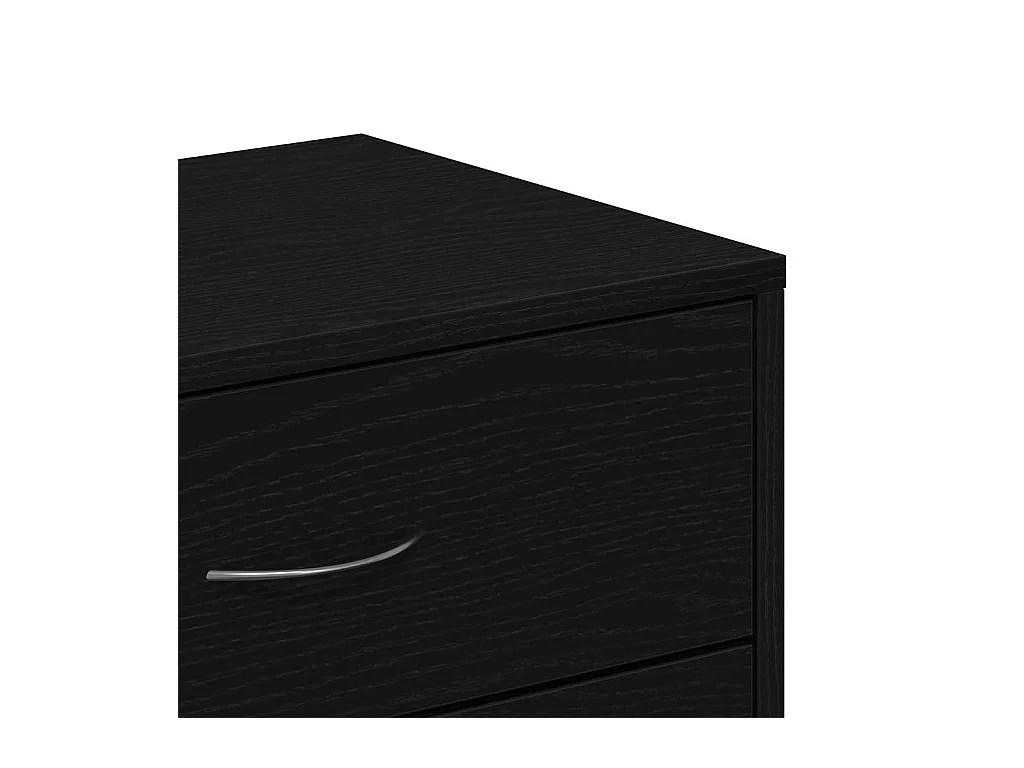 Buffet avec 6 tiroirs Chêne noir 50x34x96 cm Bois d'ingénierie