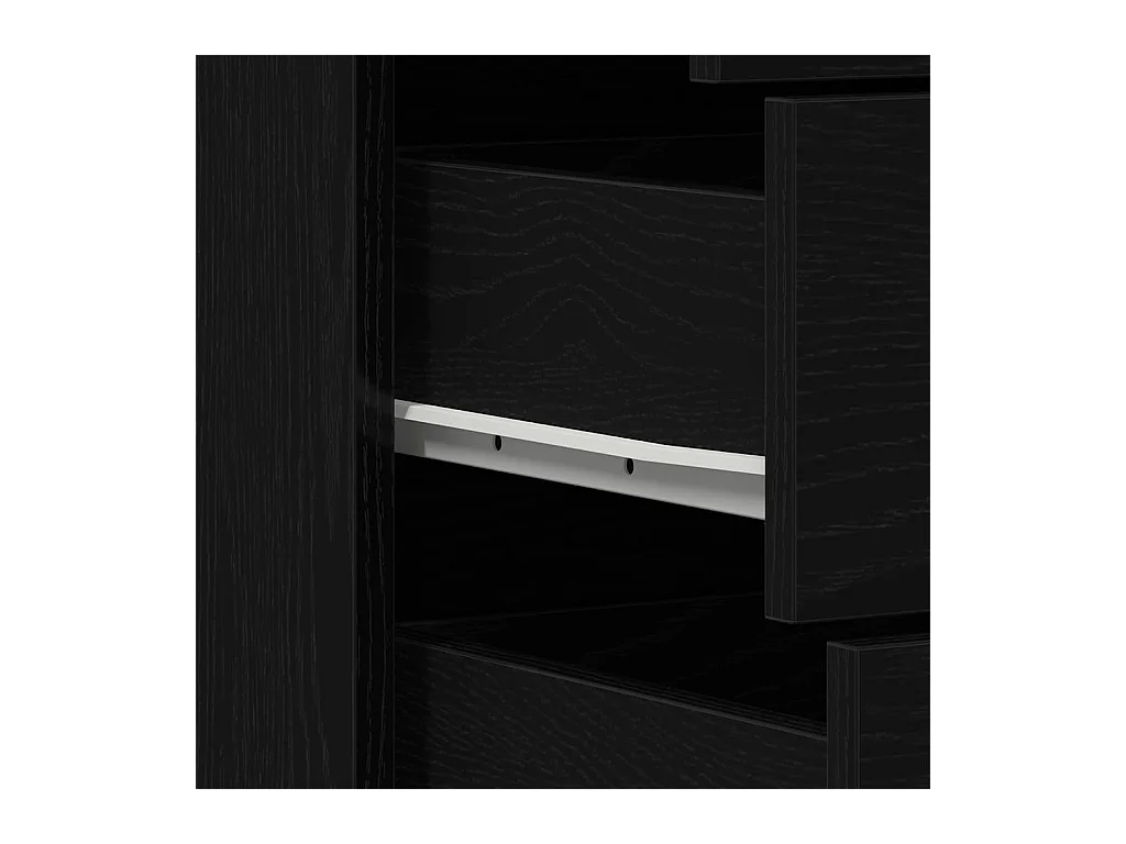 Buffet avec 6 tiroirs Chêne noir 50x34x96 cm Bois d'ingénierie