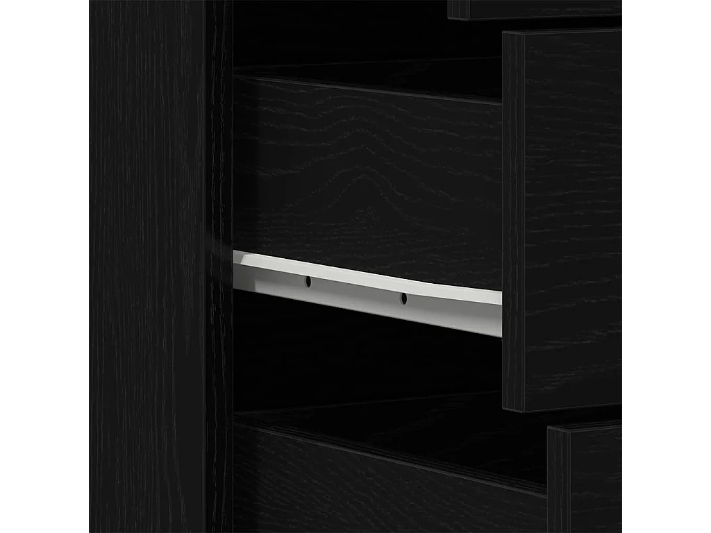 Buffet avec 6 tiroirs Chêne noir 50x34x96 cm Bois d'ingénierie