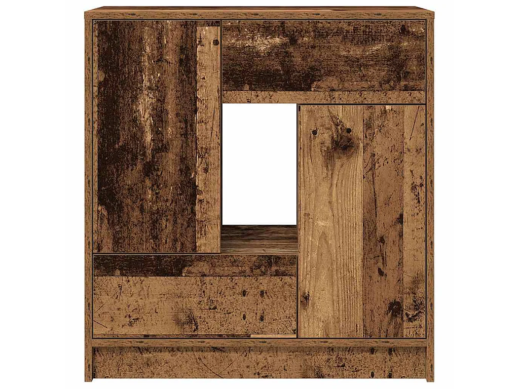 Buffet avec tiroirs et portes vieux bois 70,5x34x74,5 cm