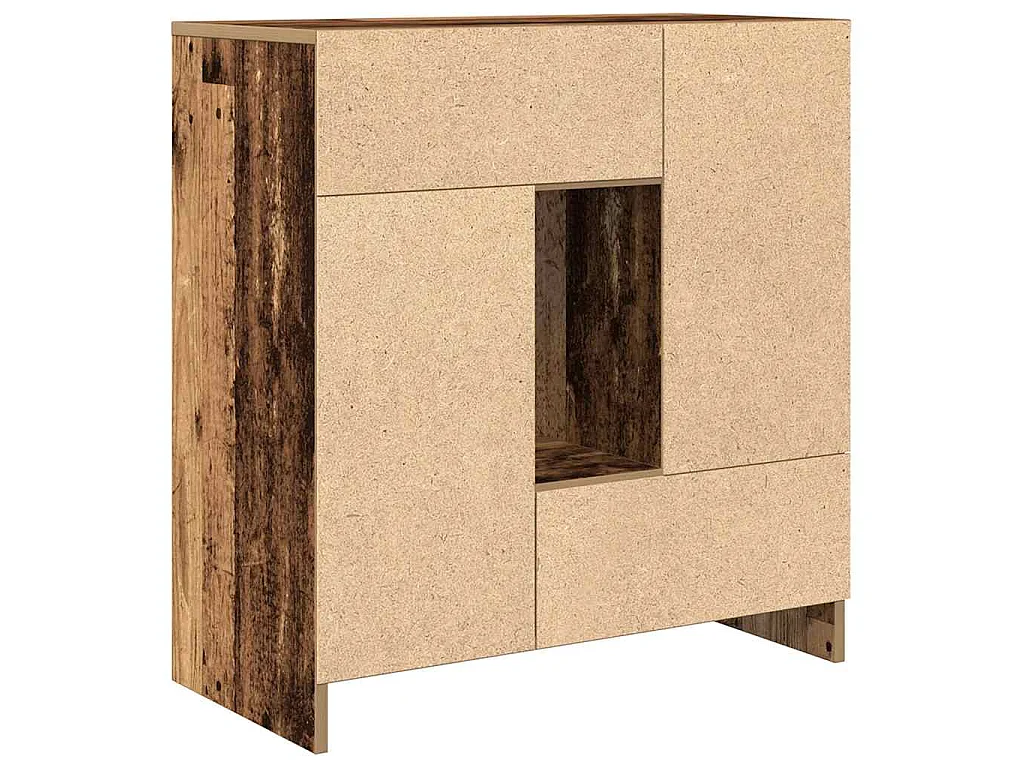 Buffet avec tiroirs et portes vieux bois 70,5x34x74,5 cm