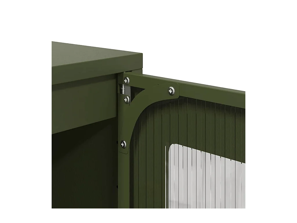 Buffet haut vert olive 68x39 x111,5 cm acier