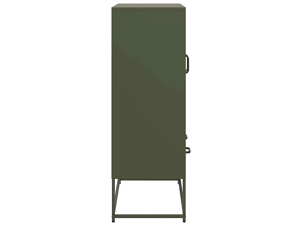 Buffet haut vert olive 68x39 x111,5 cm acier