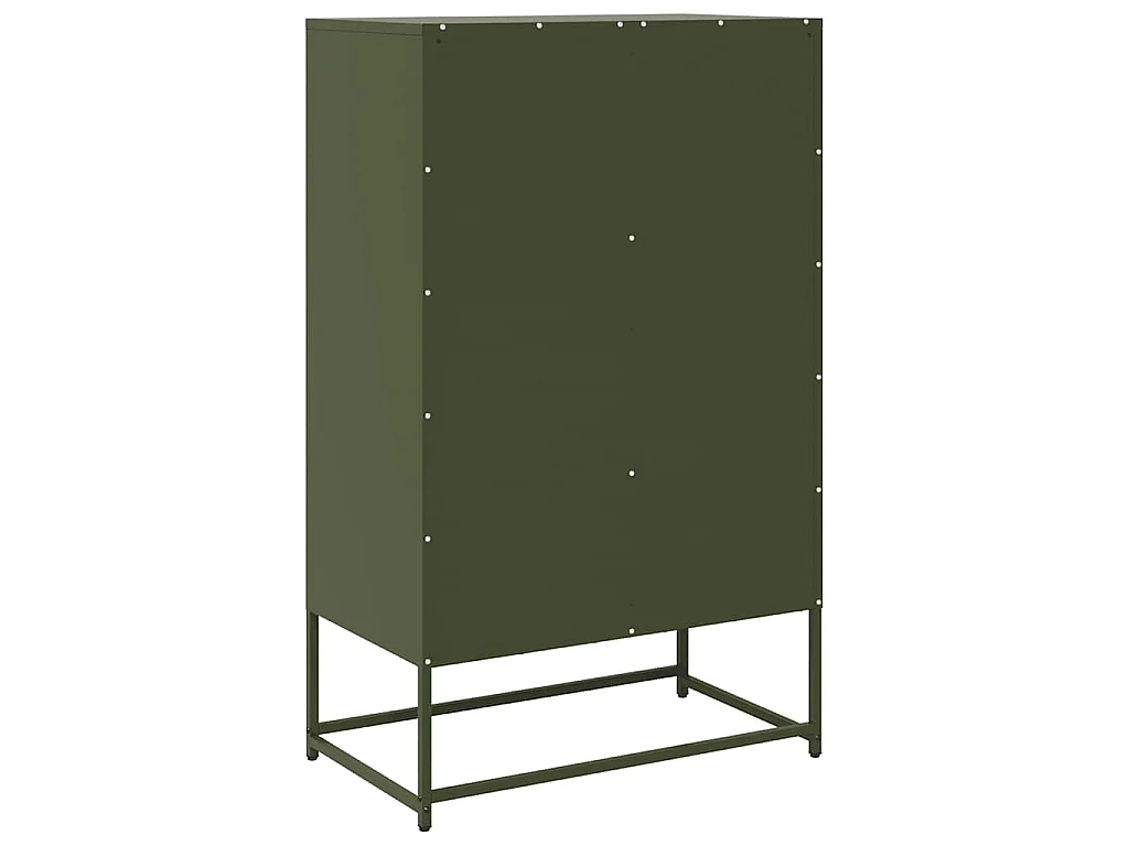 Buffet haut vert olive 68x39 x111,5 cm acier