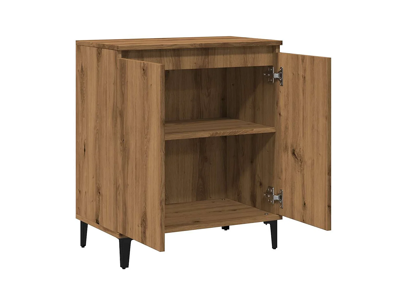 Buffet chêne artisanal 60x35x70 cm bois d'ingénierie