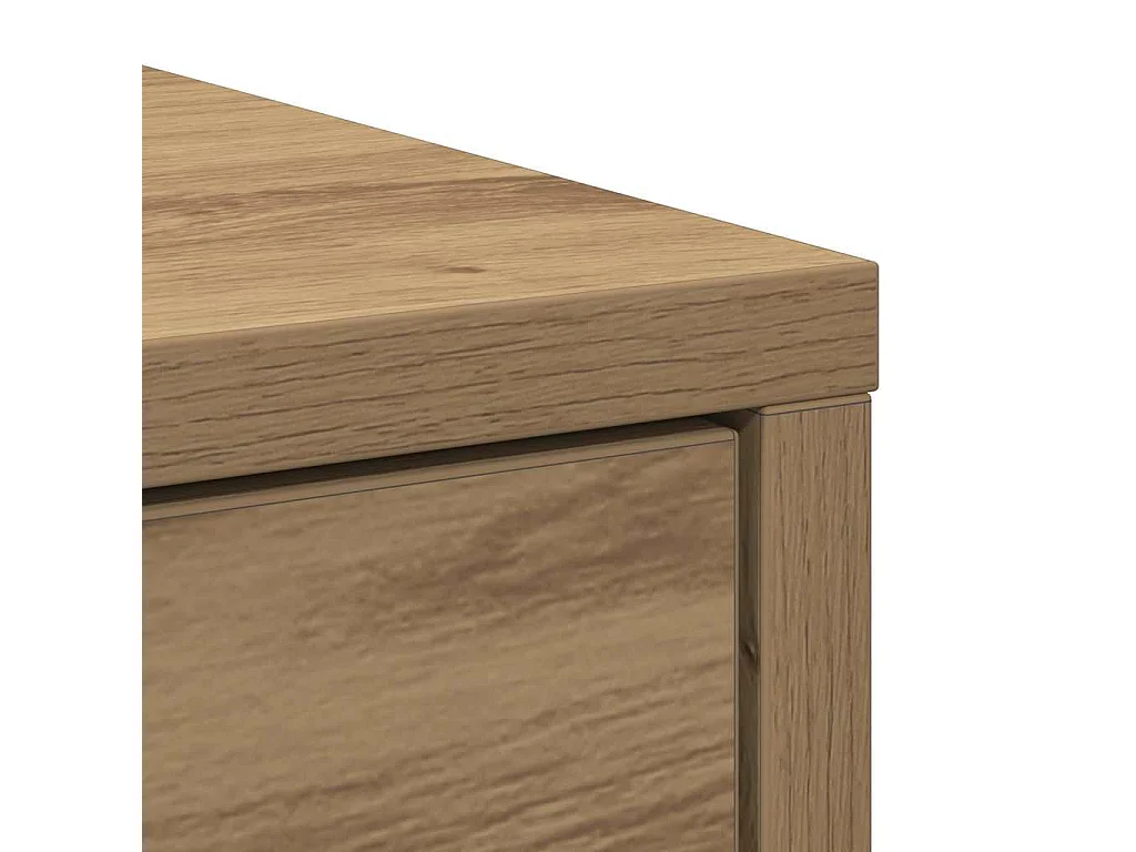 Credenza con Cassetti e Ante Rovere Artigianale 70,5x34x74,5 cm