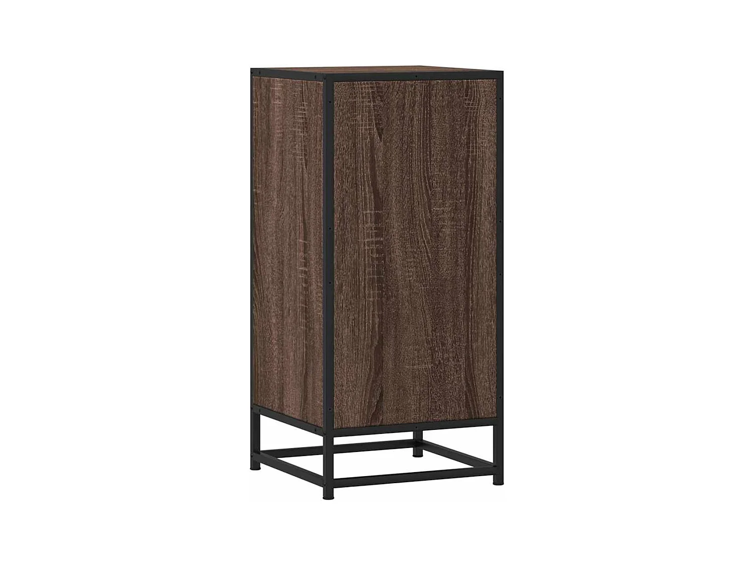 Sideboard Braun Eichen-Optik 35,5x35x76 cm Holzwerkstoff Metall