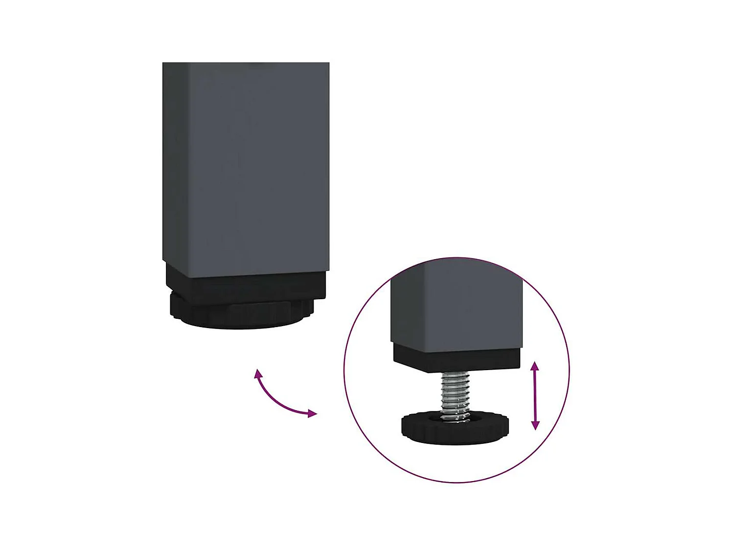 Buffet anthracite 135x39x103,5 cm acier laminé à froid