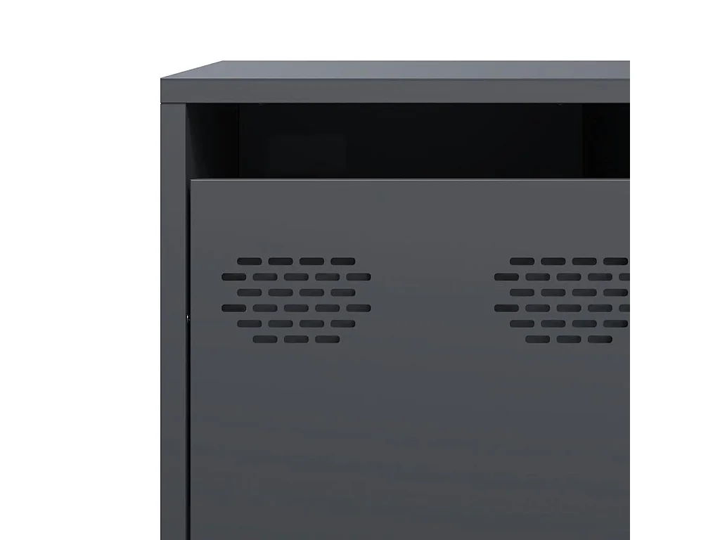 Buffet anthracite 135x39x103,5 cm acier laminé à froid