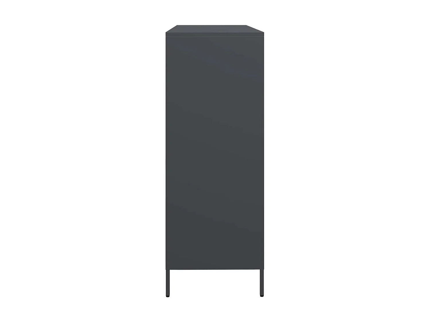 Dressoir 135x39x103,5 cm koudgewalst staal antracietkleurig