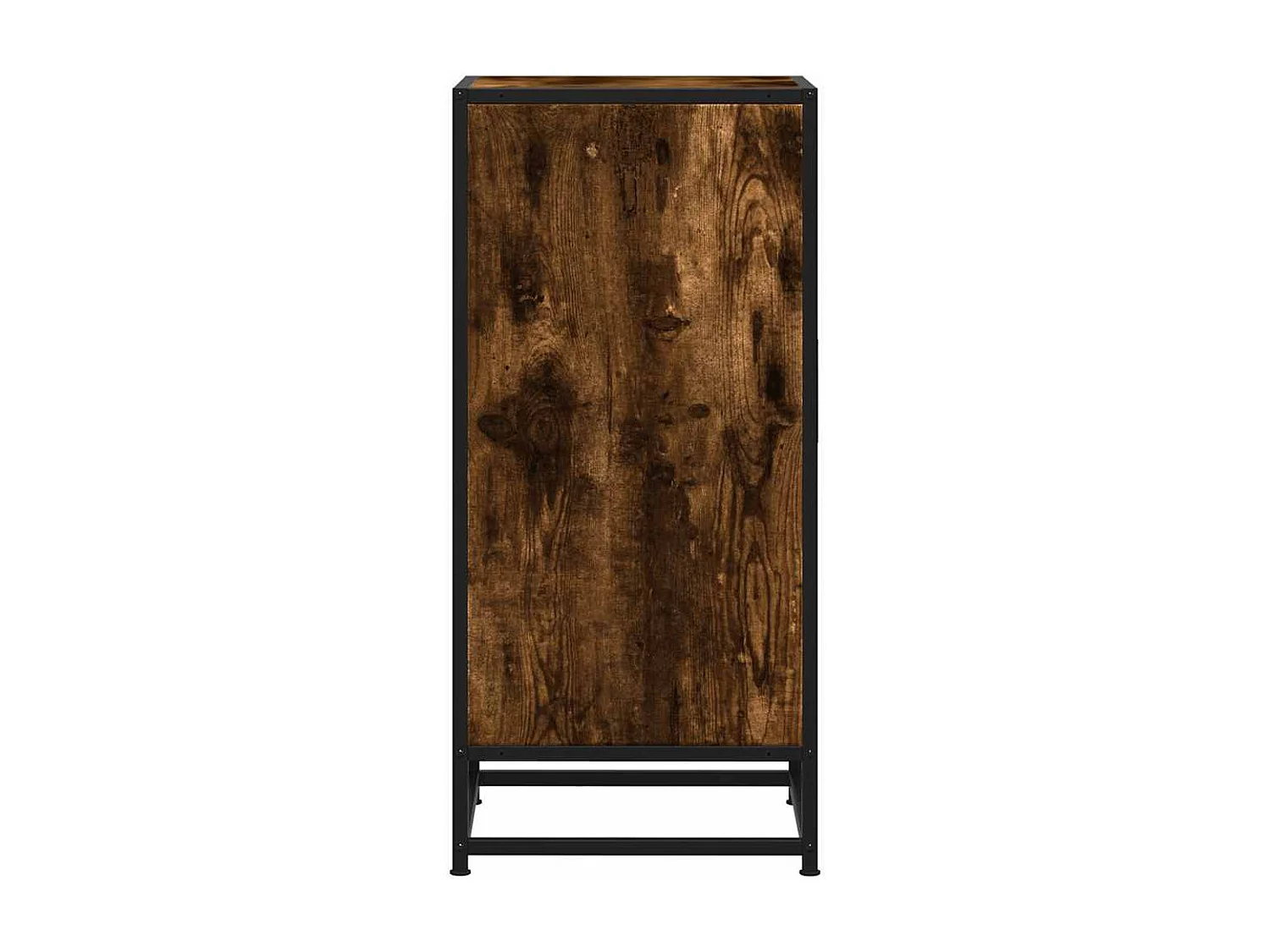 Buffet chêne fumé 35,5x35x76 cm bois d'ingénierie et métal