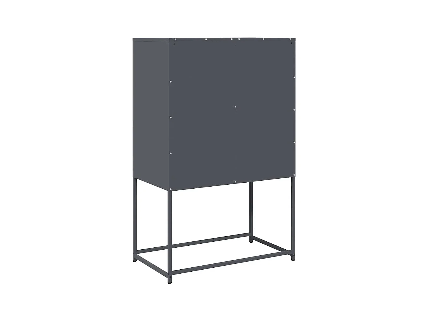 Buffet haut anthracite 68x39x107 cm acier