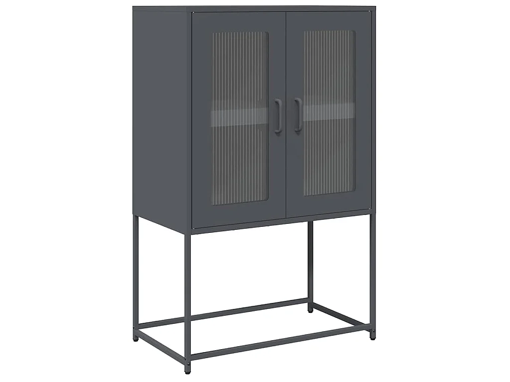 Credenza Antracite 68x39x107 cm Acciaio