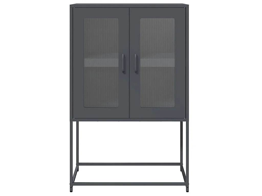 Credenza Antracite 68x39x107 cm Acciaio