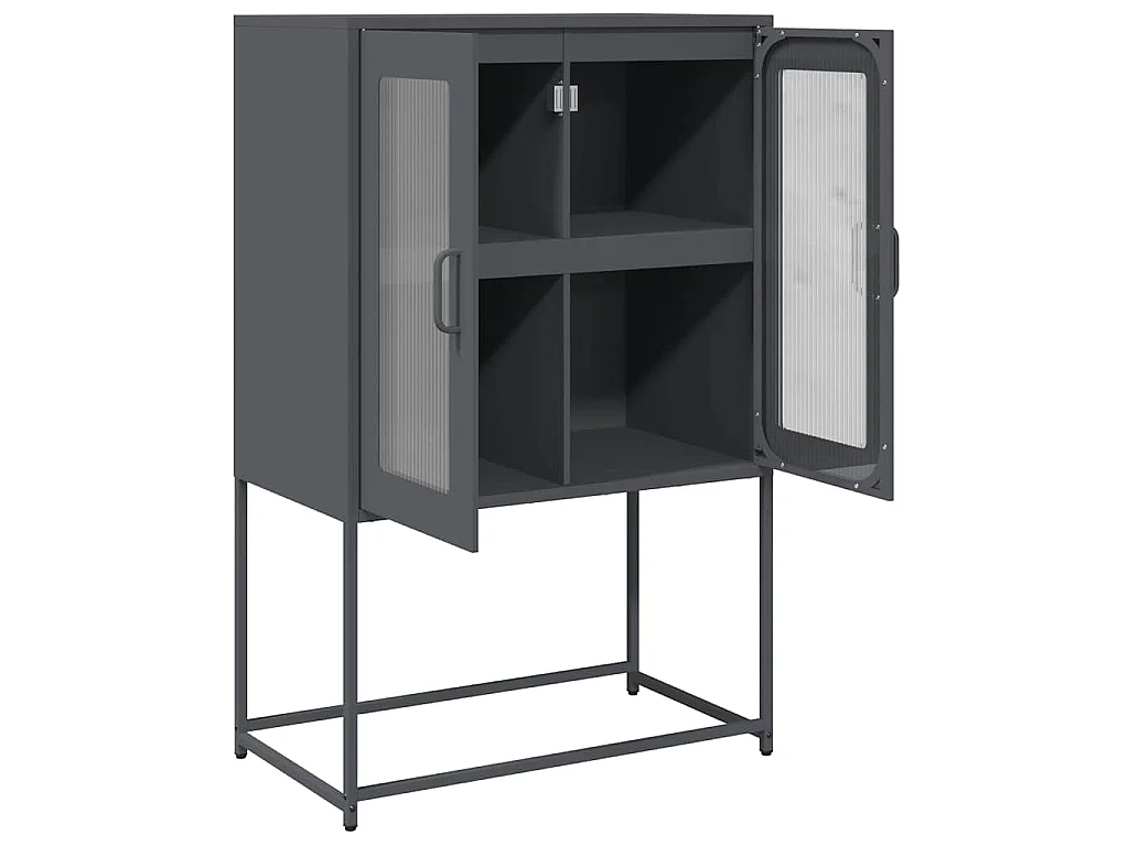 Credenza Antracite 68x39x107 cm Acciaio