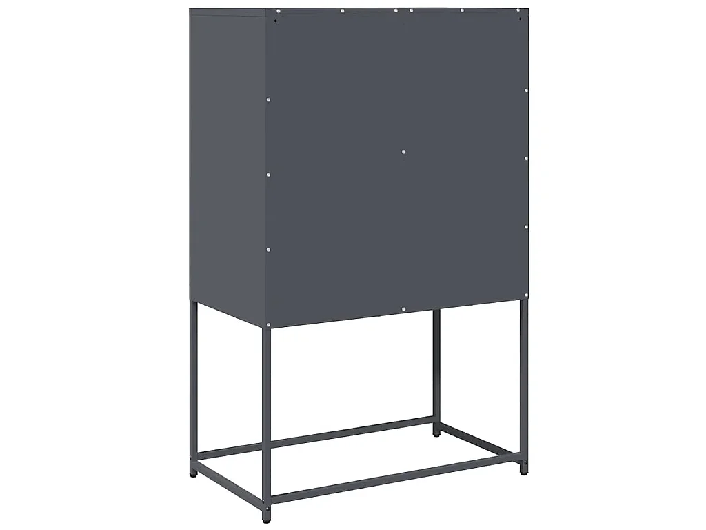Credenza Antracite 68x39x107 cm Acciaio