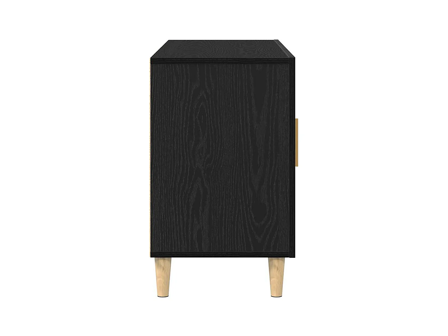 Buffet chêne noir 100x36x60 cm bois d'ingénierie