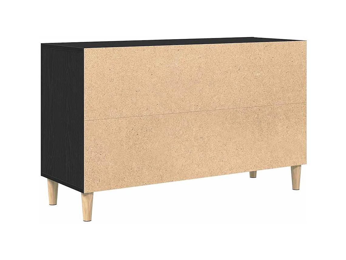 Buffet chêne noir 100x36x60 cm bois d'ingénierie