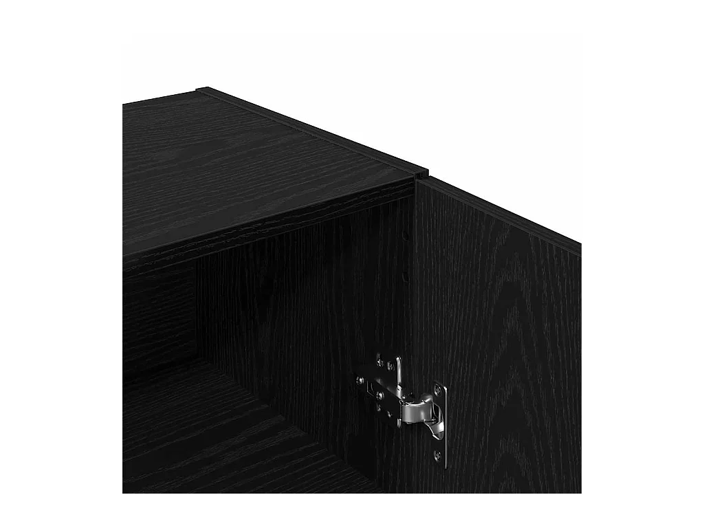 Buffet chêne noir 100x36x60 cm bois d'ingénierie