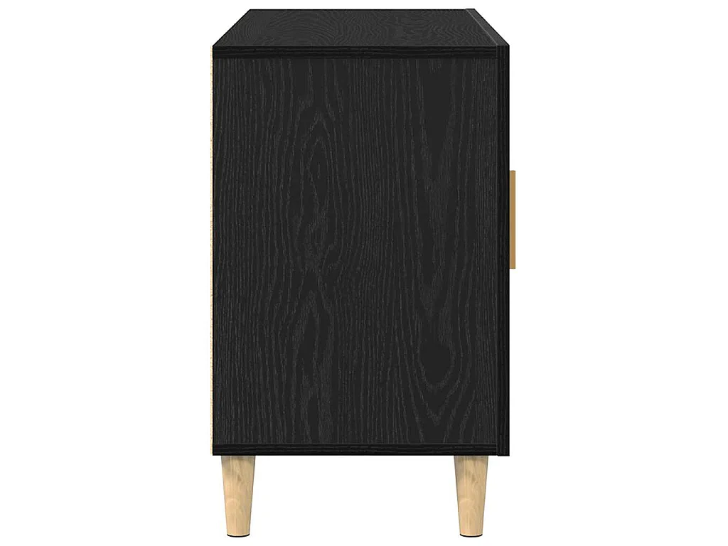 Buffet chêne noir 100x36x60 cm bois d'ingénierie