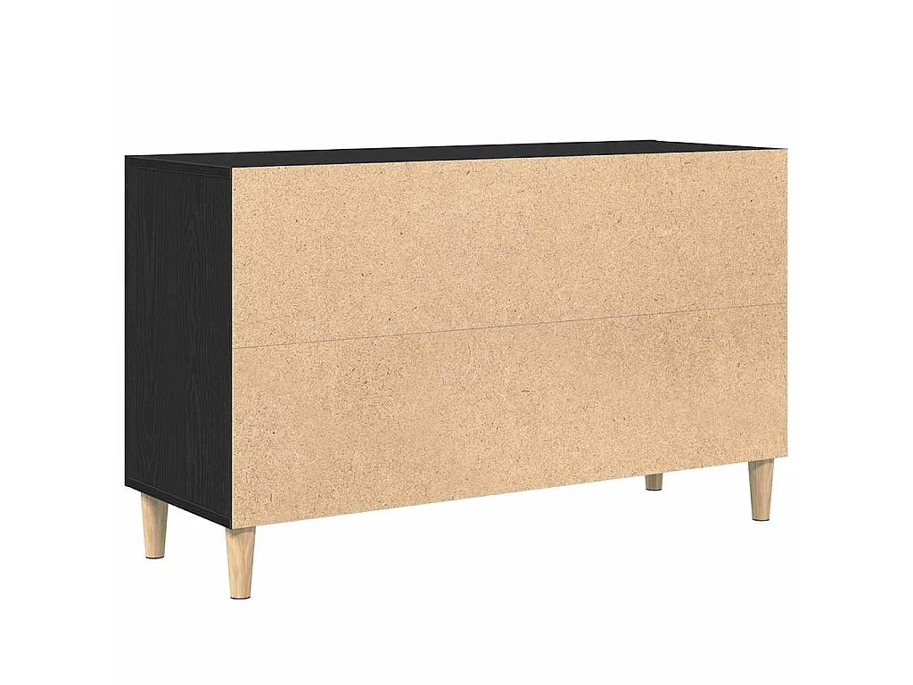 Buffet chêne noir 100x36x60 cm bois d'ingénierie