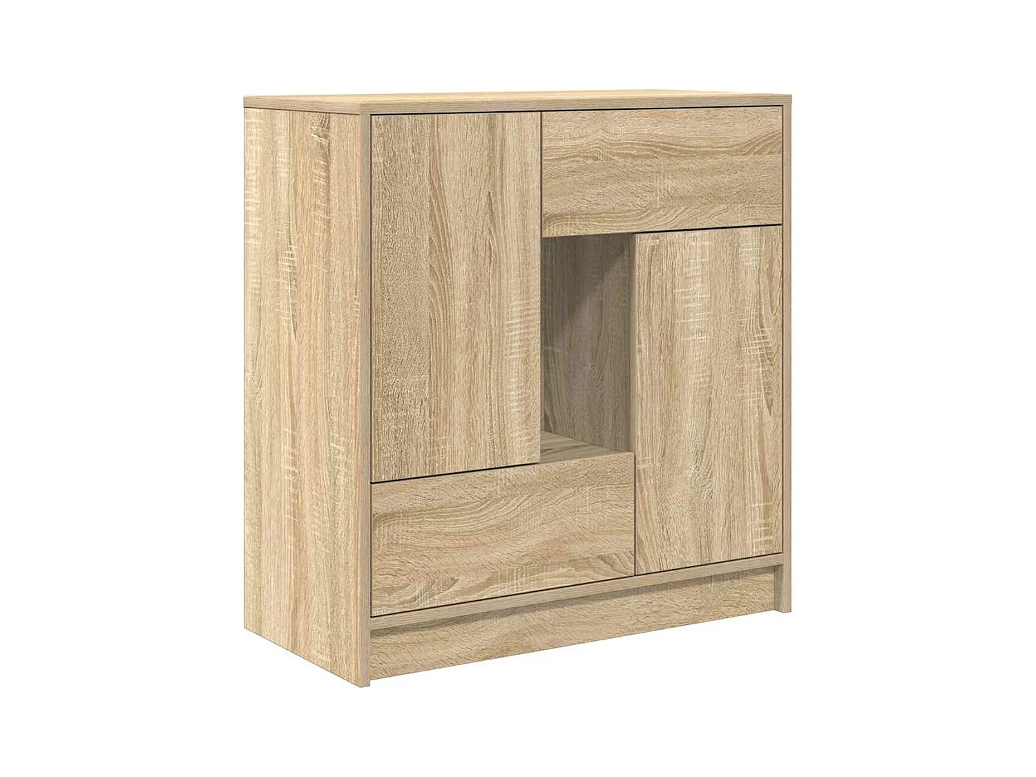 Buffet avec tiroirs et portes chêne sonoma 70,5x34x74,5 cm