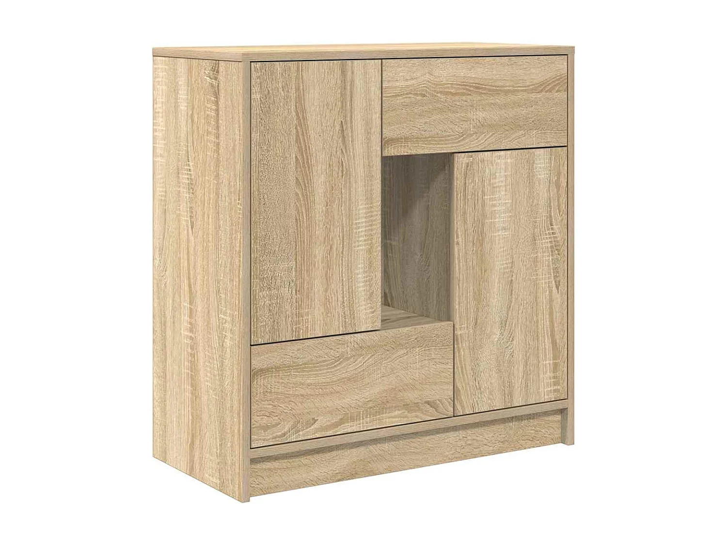 Sideboard mit Schubladen und Türen Sonoma-Eiche 70,5x34x74,5 cm