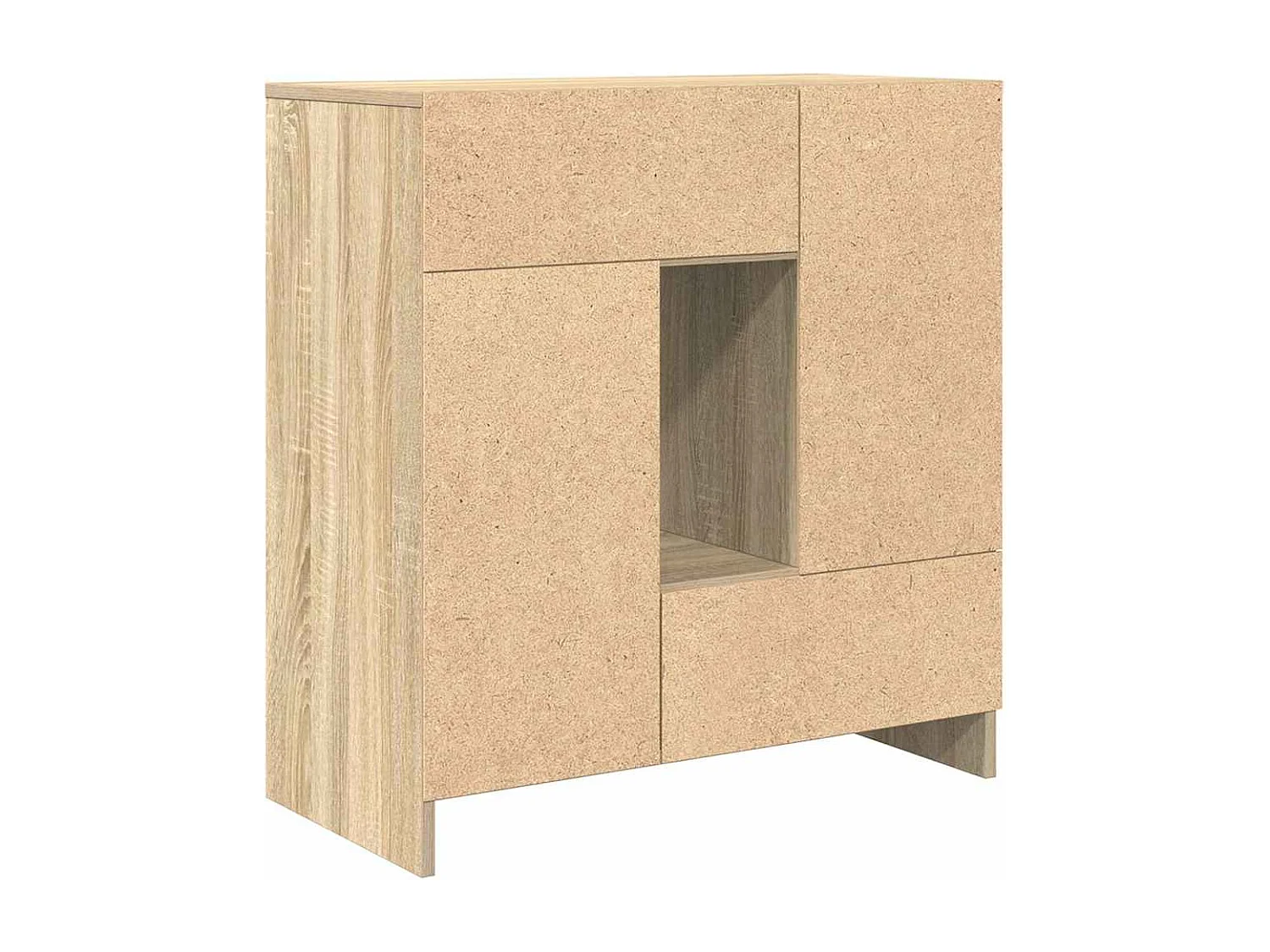 Sideboard mit Schubladen und Türen Sonoma-Eiche 70,5x34x74,5 cm