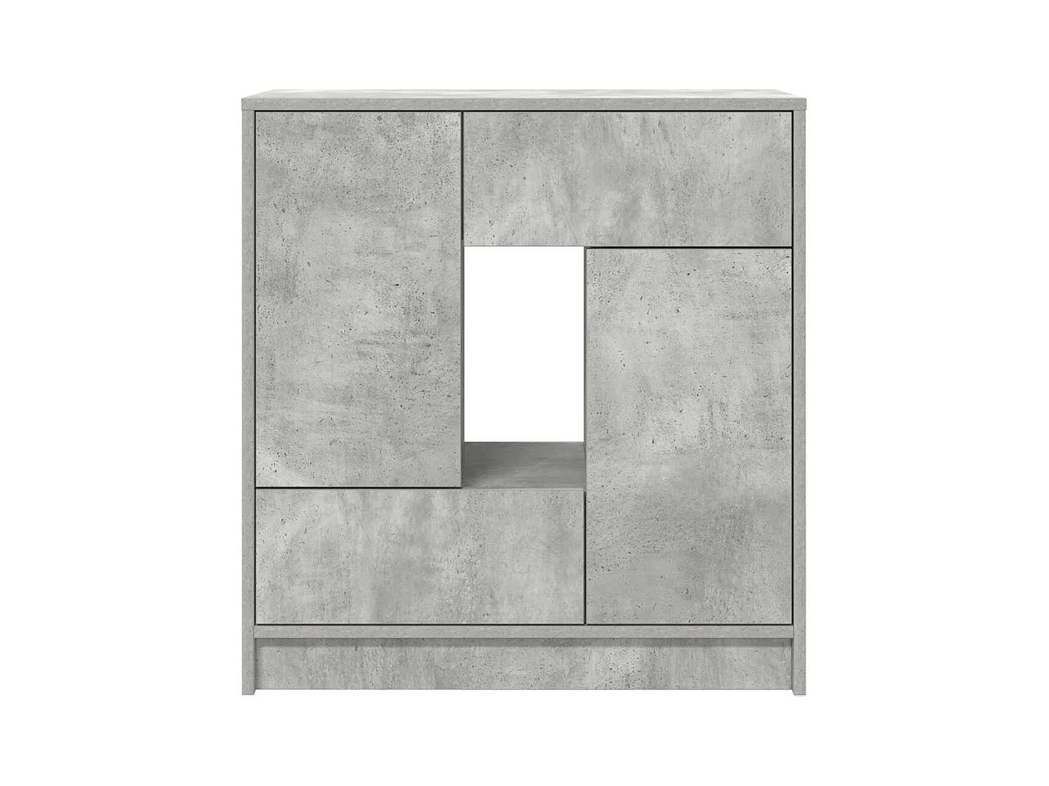 Buffet avec tiroirs et portes gris béton 70,5x34x74,5 cm