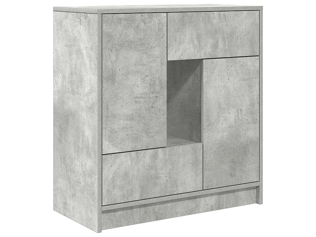 Sideboard mit Schubladen und Türen Betongrau 70,5x34x74,5 cm