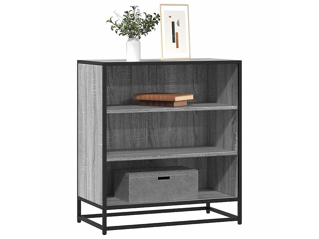 Buffet sonoma gris 68x35x76 cm bois d'ingénierie et métal