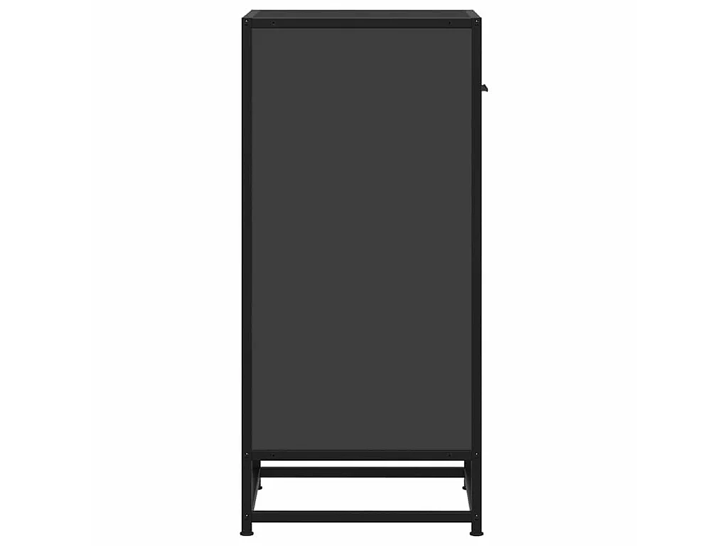 Buffet noir 35,5x35x76 cm bois d'ingénierie et métal