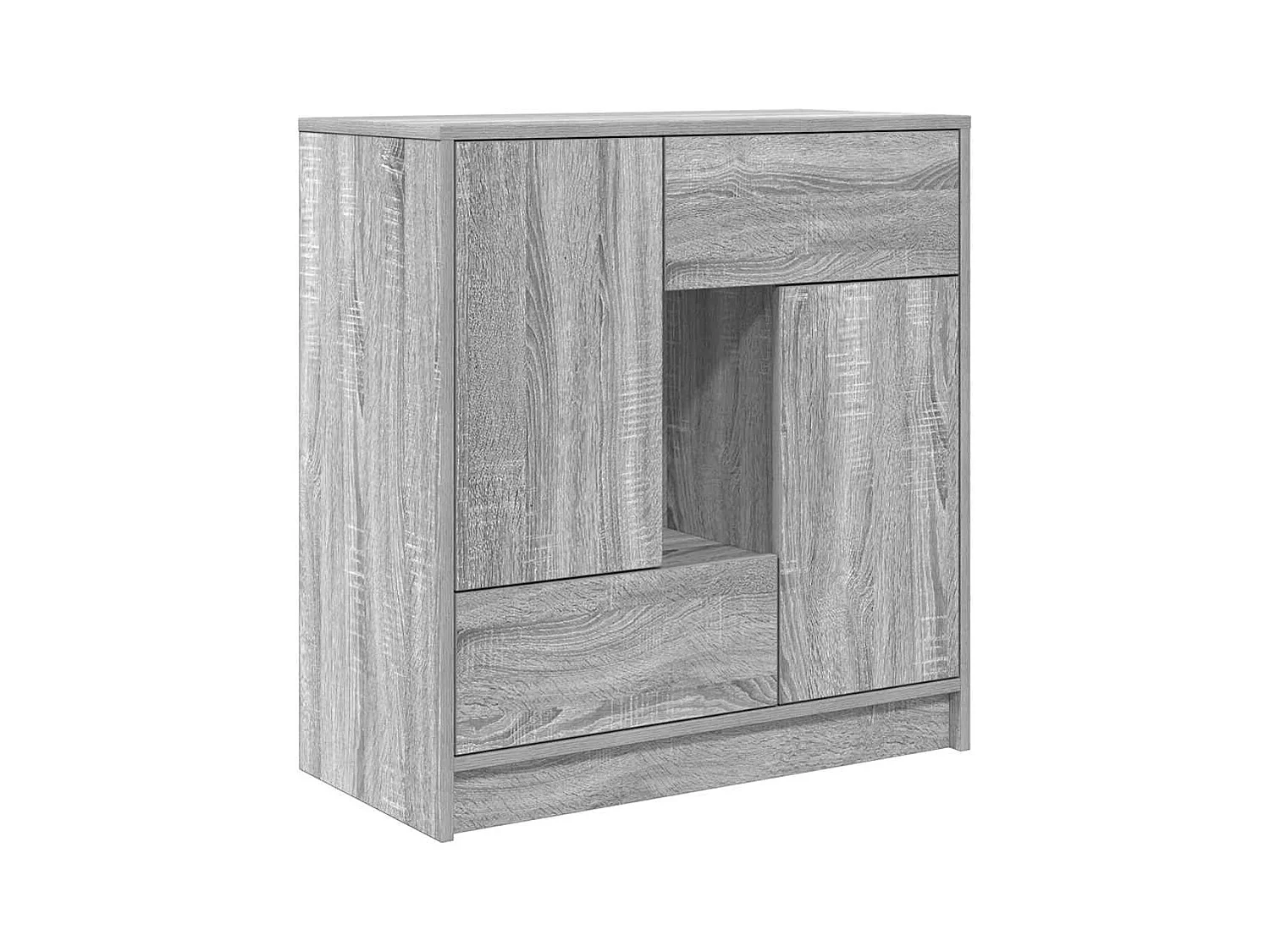 Sideboard mit Schubladen und Türen Grau Sonoma 70,5x34x74,5 cm