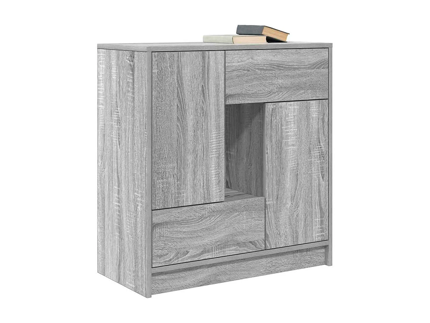 Sideboard mit Schubladen und Türen Grau Sonoma 70,5x34x74,5 cm