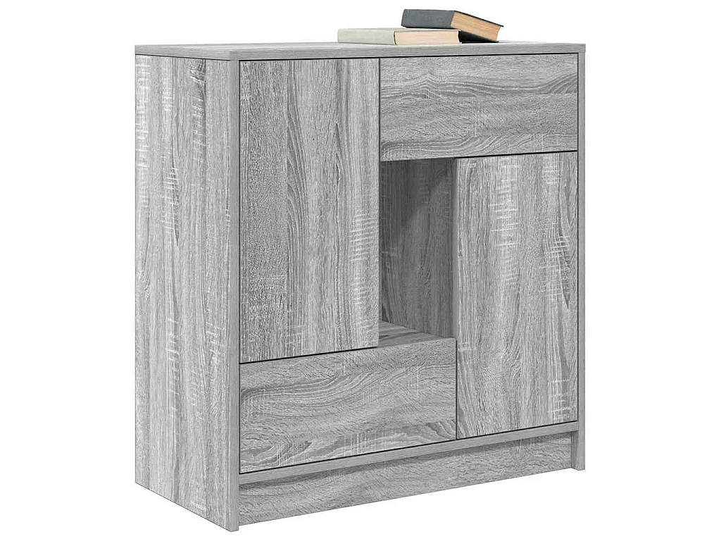 Buffet avec tiroirs et portes sonoma gris 70,5x34x74,5 cm