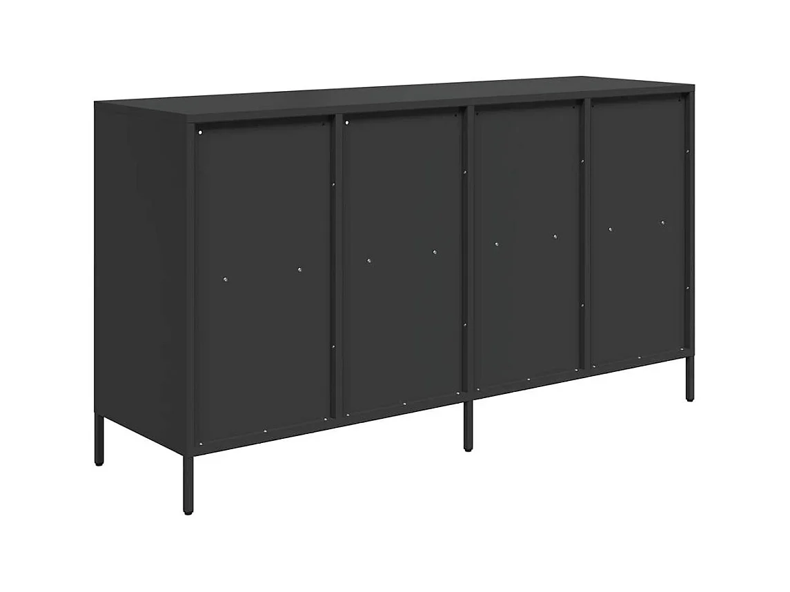 Dressoir 135x39x73,5 cm koudgewalst staal zwart