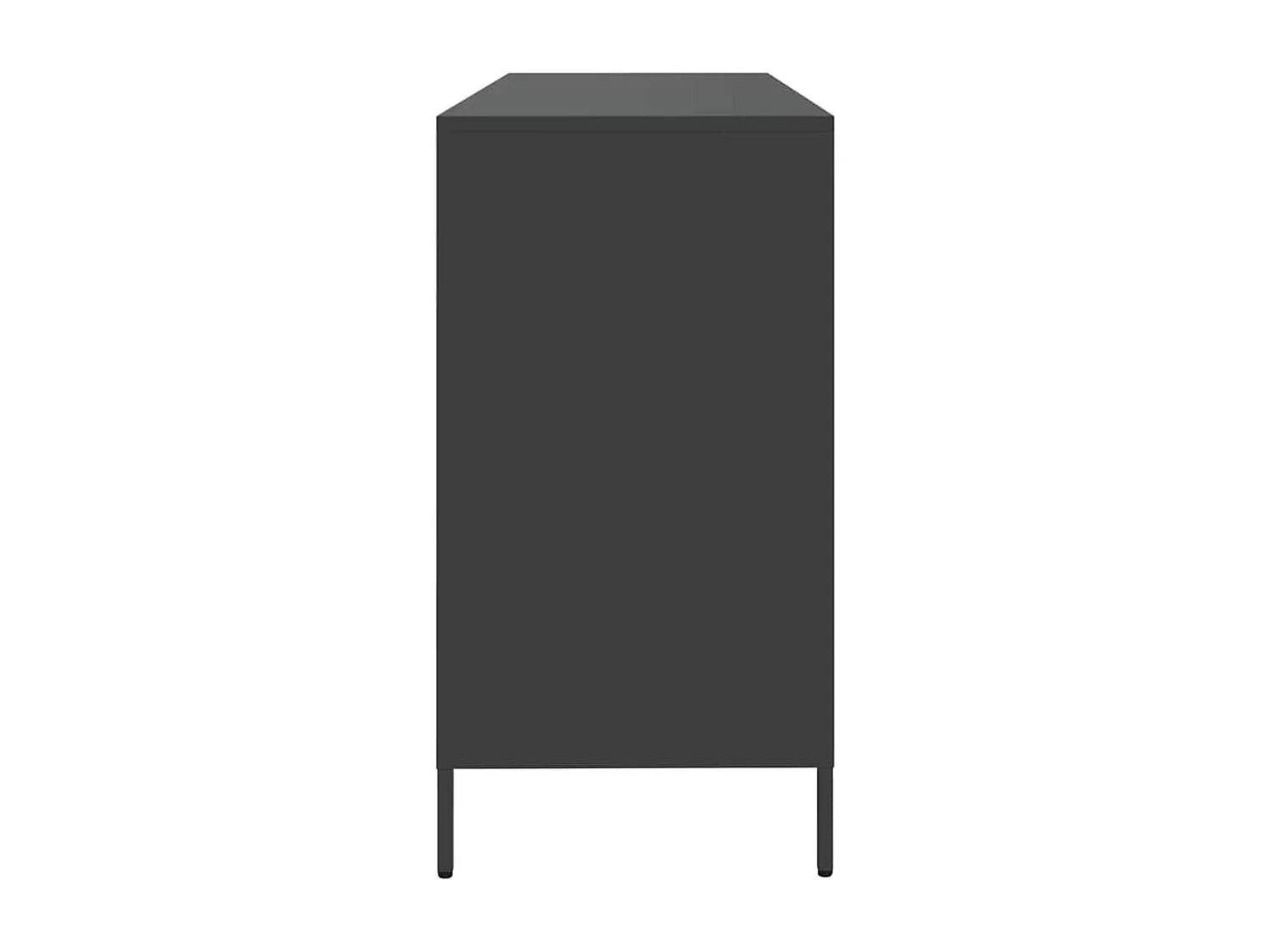 Sideboard Schwarz 135x39x73,5 cm Kaltgewalzter Stahl