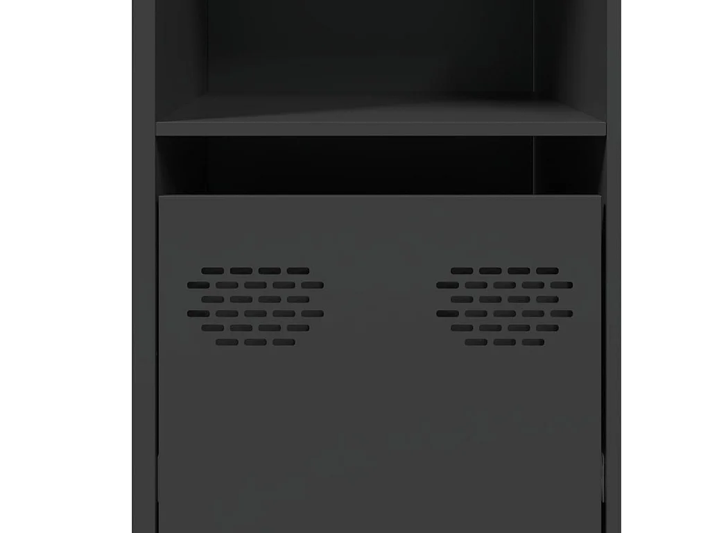 Sideboard Schwarz 135x39x73,5 cm Kaltgewalzter Stahl