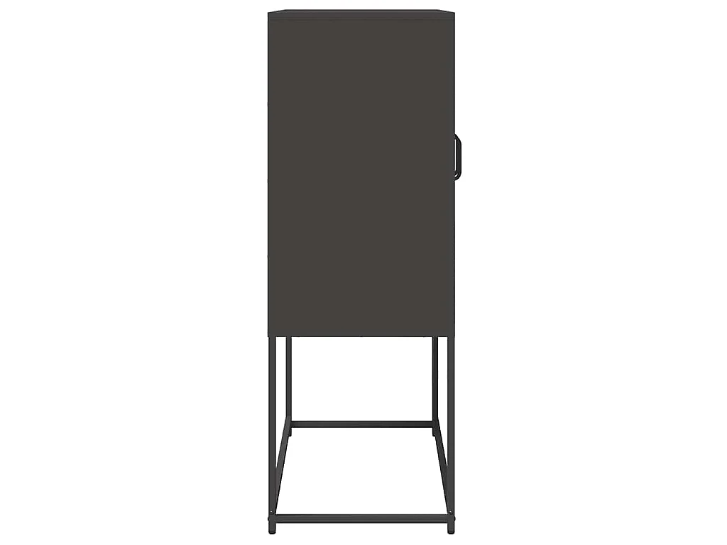 Buffet haut noir 68x39x107 cm acier