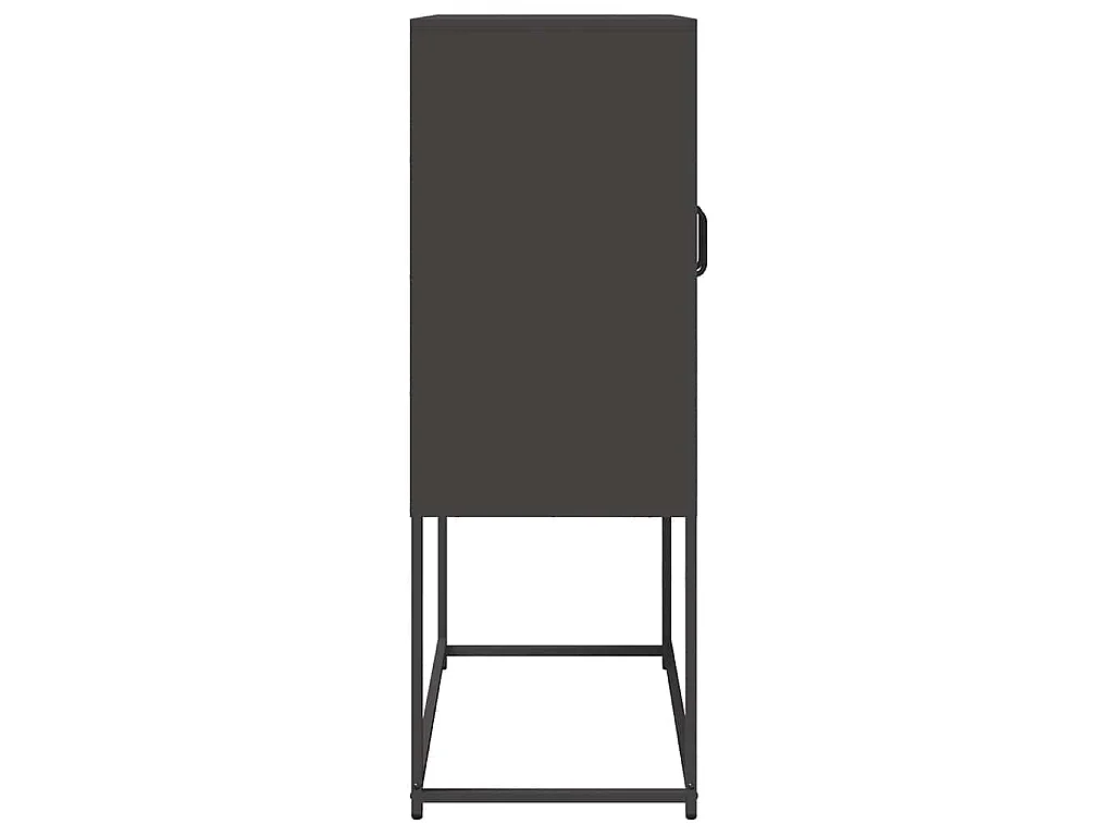 Highboard Schwarz 68x39x107 cm Stahl