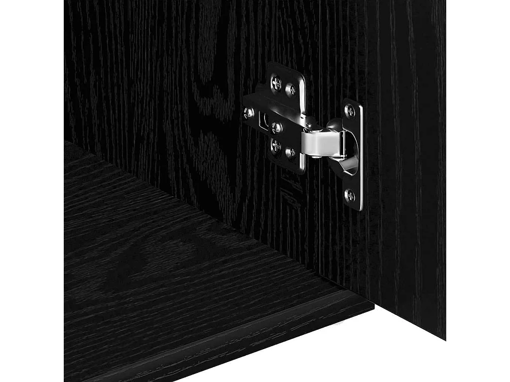 Sideboard Schwarz Eichen-Optik 91x29,5x65 cm Holzwerkstoff