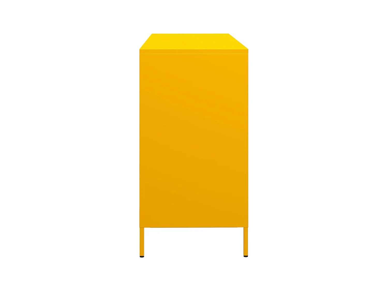 Sideboard Senfgelb 135x39x73,5 cm Kaltgewalzter Stahl