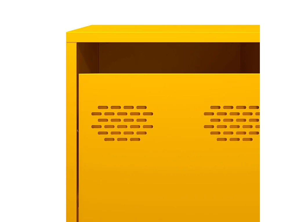 Aparador acero laminado en frío amarillo mostaza 135x39x73,5 cm