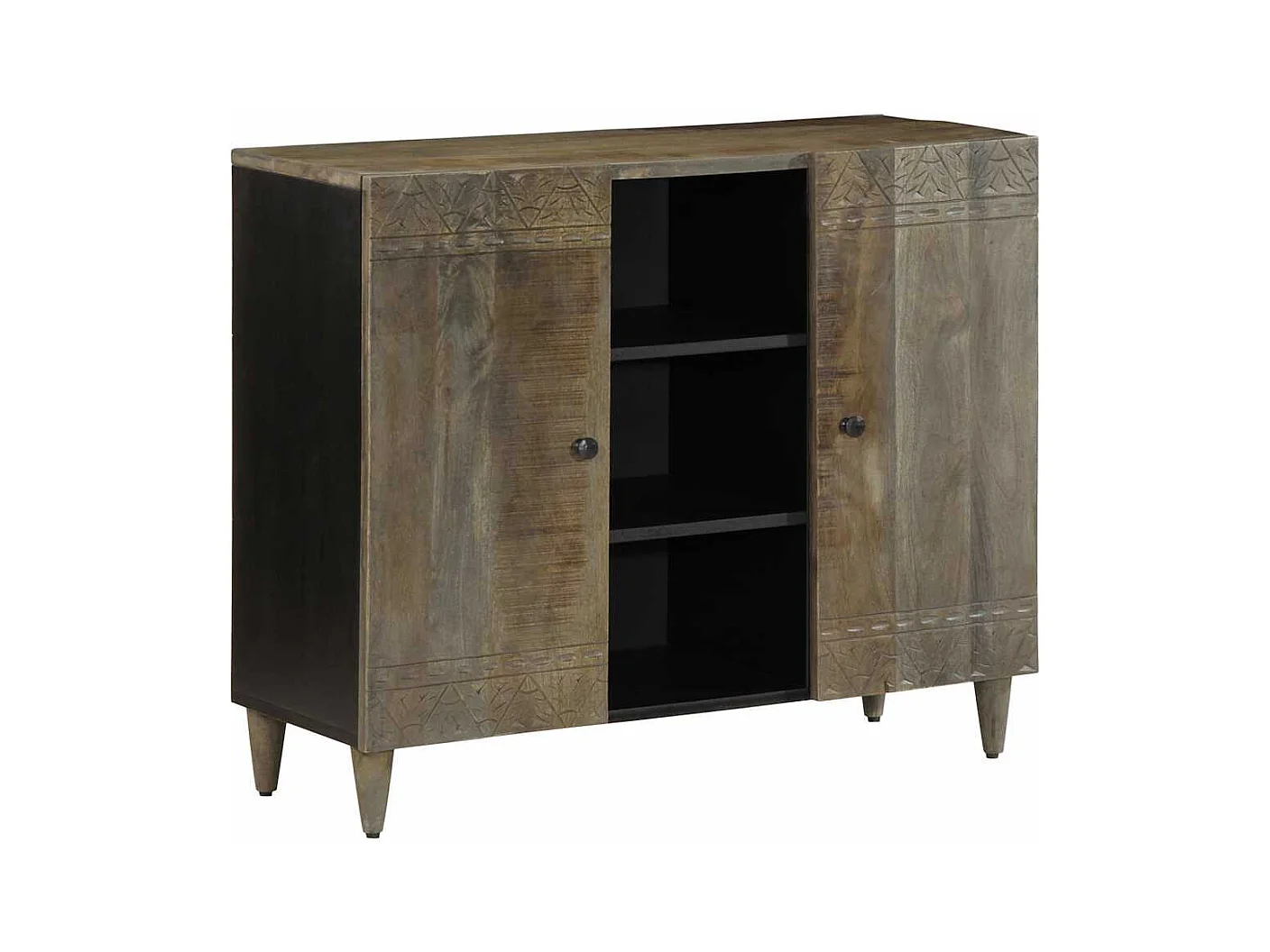Buffet 90x33x75 cm bois massif de manguier