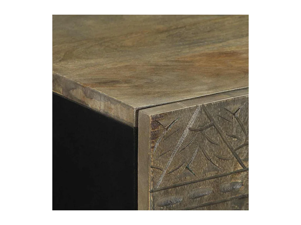 Buffet 90x33x75 cm bois massif de manguier