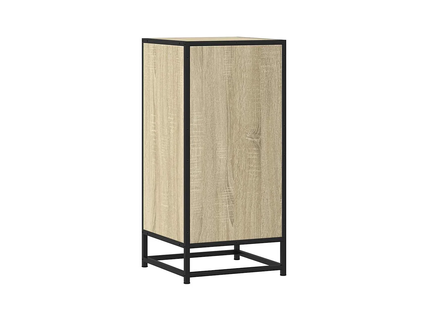 Buffet chêne sonoma 35,5x35x76 cm bois d'ingénierie et métal