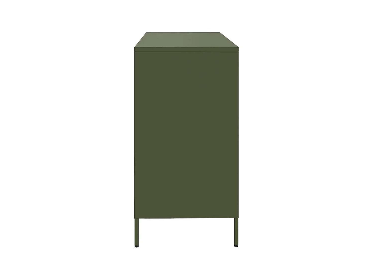 Buffet vert olive 135x39x73,5 cm acier laminé à froid