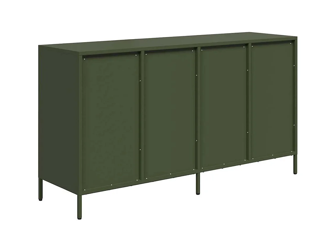 Buffet vert olive 135x39x73,5 cm acier laminé à froid